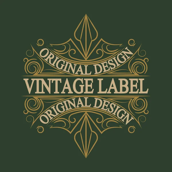 Vintage Badge Logo Template Design Elements Vector Illustration — Stock Vector