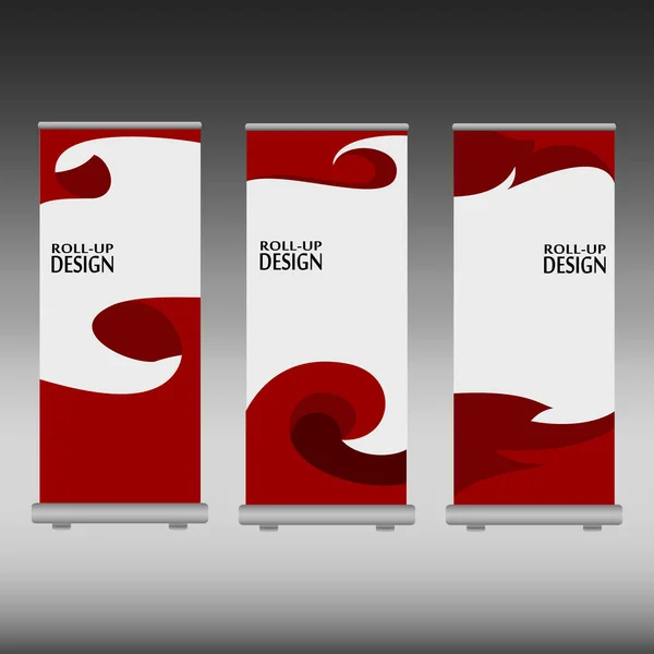 Roll Banner Stand Design Illustrazione Vettoriale Puoi Semplicemente Cambiare Colore — Vettoriale Stock