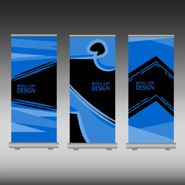 Roll Banner Stand Design Εικονογράφηση Διάνυσμα Μπορείτε Απλά Αλλάξετε Χρώμα — Διανυσματικό Αρχείο