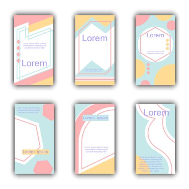 Sosyal ağlar için düzenlenebilir şablon. Instagram Hikayeleri. Vektör resmi.