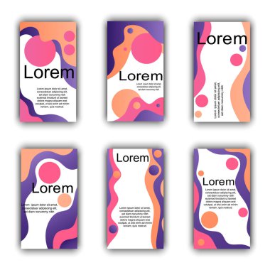 Sosyal ağlar için düzenlenebilir şablon ve web uygulamasında moda markası tanıtımı için. Sosyal medya geçmişi. Instagram Hikayeleri. Vektör resmi.