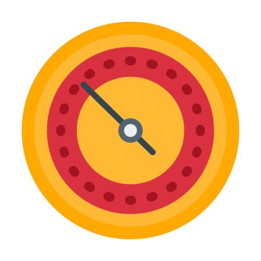 Oklu hız göstergesi simgesi veya göstergesi. Renkli Infographic ögesi. Vektör illüstrasyonu