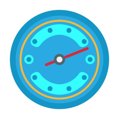 Oklu hız göstergesi simgesi veya göstergesi. Renkli Infographic ögesi. Vektör illüstrasyonu