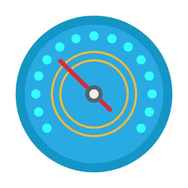 Oklu hız göstergesi simgesi veya göstergesi. Renkli Infographic ögesi. Vektör illüstrasyonu