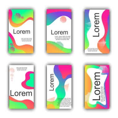 Sosyal ağlar için düzenlenebilir şablon ve web uygulamasında moda markası tanıtımı için. Sosyal medya geçmişi. Vektör resmi.