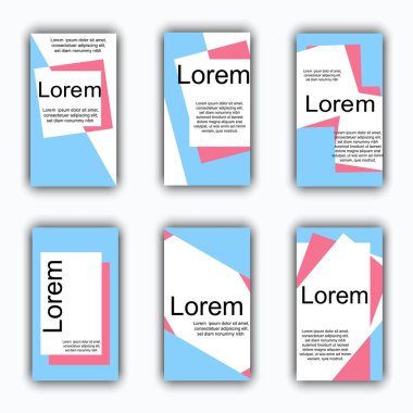 Sosyal ağlar için düzenlenebilir şablon ve web uygulamasında moda markası tanıtımı için. Sosyal medya geçmişi. Vektör resmi.