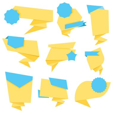 Modern rozet çıkartmaları. Reklamlar, afişler, çıkartmalar ve etiketler. Vektör illüstrasyonu