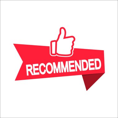 Baş parmağı havada pankartlar önerildi. Vektör.