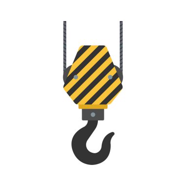 Vector crane hooks. A set of hooks in a flat style for web design or printing, etc  clipart