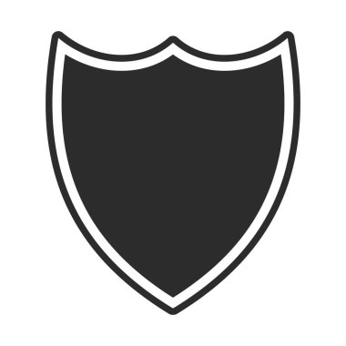 Korunaklı kalkan. Logoyu koru ve güvende tut. Tamamen düzenlenebilir vektör resmi.