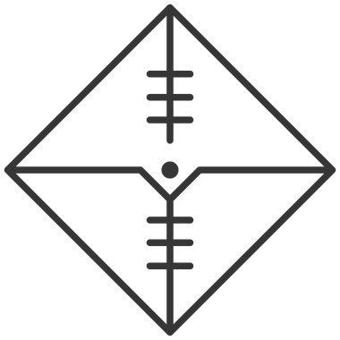 Keskin nişancı tüfeği için manzara. Hedefler. İmleç, etiket, elma, ön görüş. Vektör resmi.