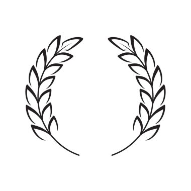 Buğday çelengi, pirinç. Mısır gevreği ekinleri. Tasarım elemanları. Vektör.