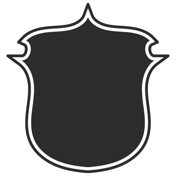 Escudo Com Contorno Seguro Proteger Logotipo Imagem Vetorial Totalmente Editável — Vetor de Stock
