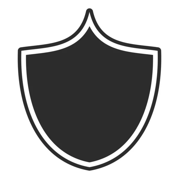 Щит Контуром Безопасность Защита Логотипа Полностью Редактируемое Векторное Изображение — стоковый вектор
