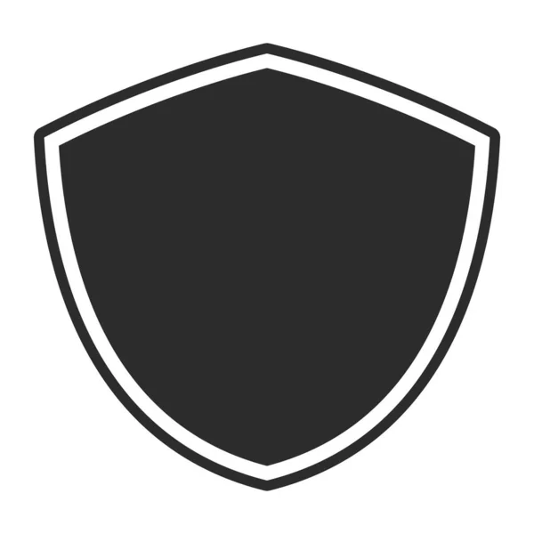 Schild Mit Kontur Sicheres Und Geschütztes Logo Voll Editierbares Vektorbild — Stockvektor