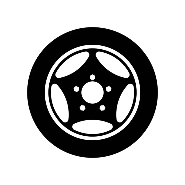 Auto Rad Symbol Vektorbild Isodiert Auf Weißem Hintergrund — Stockvektor