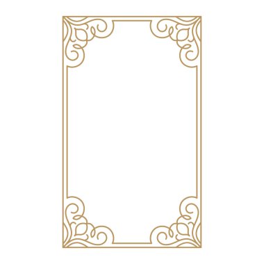 Vintage çerçeve kenarı. Dekoratif çerçeveler. Tebrik kartı ya da diğer tasarımlar için sınır. Vektör.