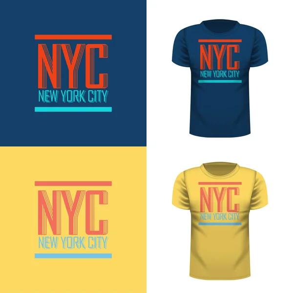 纽约都市风格 T恤的设计 摘要图解设计 矢量图像 — 图库矢量图片