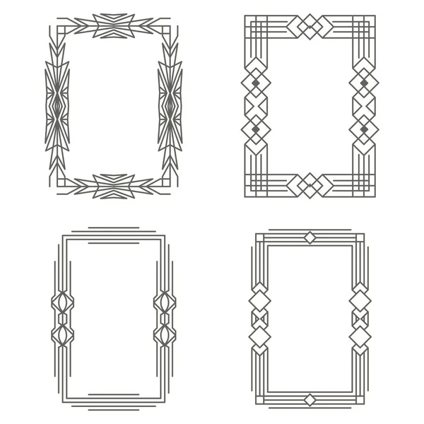 Art Deco vintage çerçeveler. Sınırlar. Vektör grafikleri