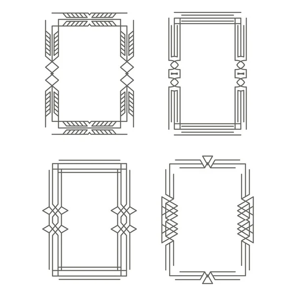 Art Deco vintage çerçeveler. Sınırlar. Vektör grafikleri