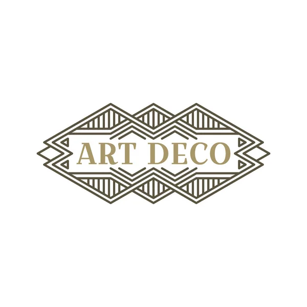 Art Deco Logó Vintage Címke Design Retro Jelvények Vektorkép — Stock Vector