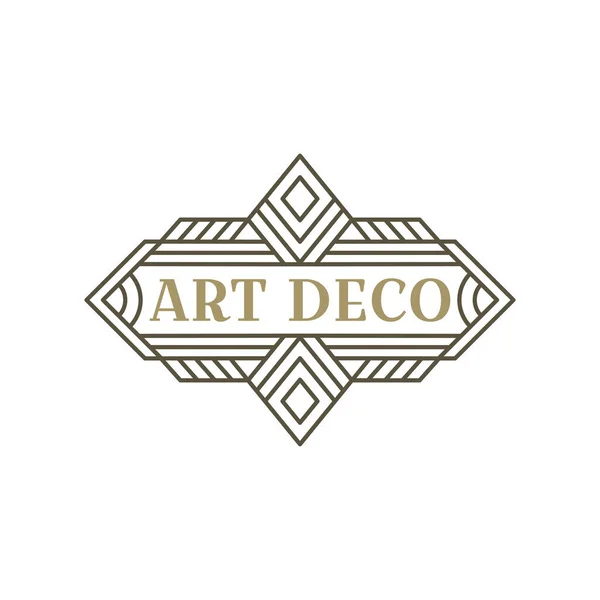 Logo Art Deco Diseño Etiqueta Vintage Insignias Retro Imagen Vectorial — Vector de stock