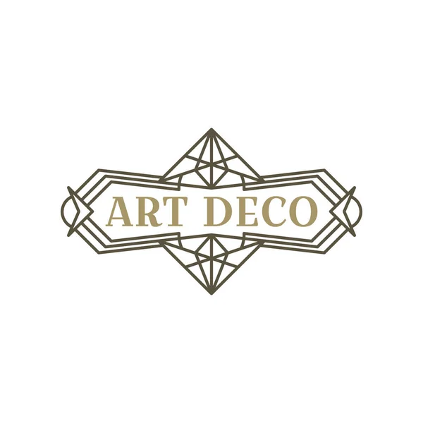 Logotipo Art Deco Design Etiquetas Vintage Emblemas Retrô Imagem Vetorial —  Vetores de Stock