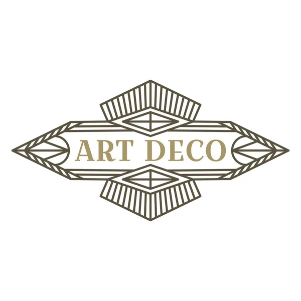 Logo Art Deco Diseño Etiqueta Vintage Insignias Retro Imagen Vectorial — Vector de stock