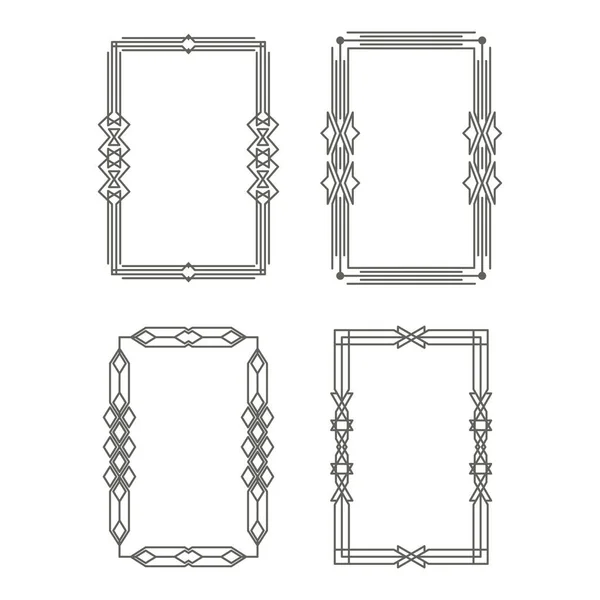 Cadres Vintage Art Déco Les Frontières Graphiques Vectoriels Illustration De Stock