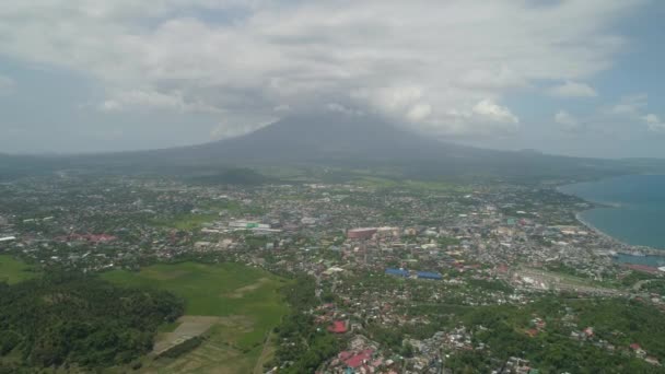 Місто Легаспі в Філіппінах Люзон — стокове відео