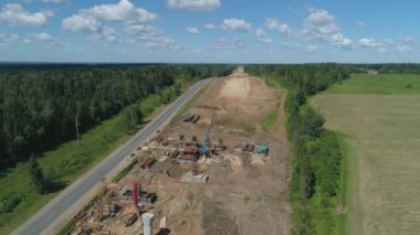 Otoyol inşaatı Hava Görünümü