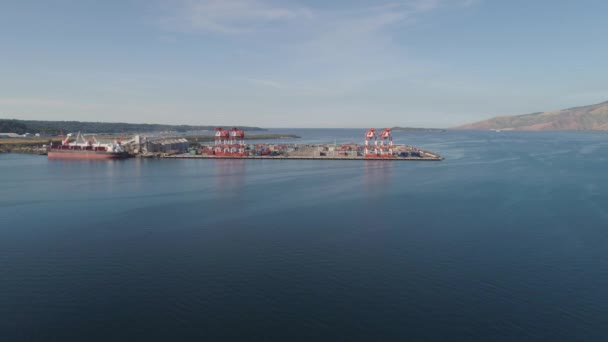 Porto de carga marítima baía de luzon subic — Vídeo de Stock