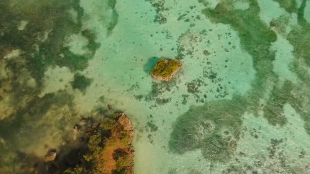 Pemandangan udara indah pulau tropis boracay — Stok Video