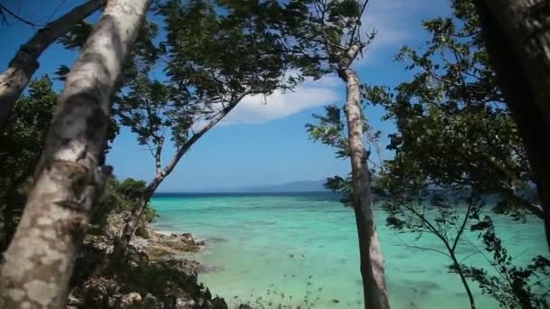 Piękna plaża i tropikalne morze — Wideo stockowe