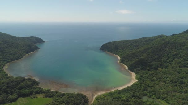 Côte avec plage des palaos île de philippines — Video