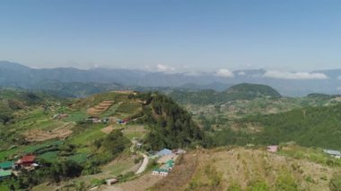 Filipinler 'de bir dağ ilinde tarım arazisi