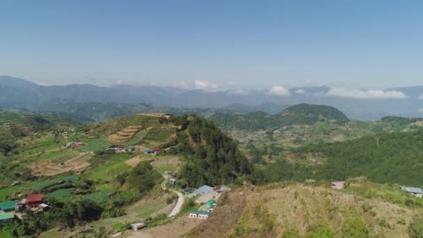 Grunty rolne w górskiej prowincji Filipiny luzon — Wideo stockowe