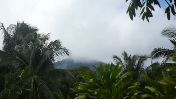 Landschaft der Berge und Himmel Camiguin Insel — Stockvideo
