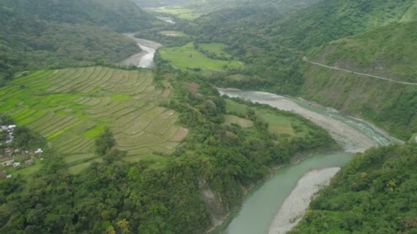 Ορεινό τοπίο σε philippines luzon — Αρχείο Βίντεο