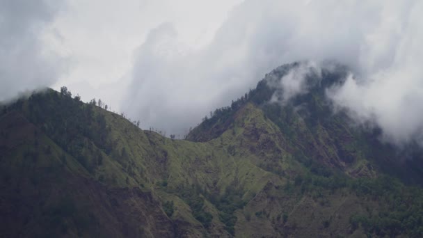 雲の中の山バリ・インドネシア — ストック動画