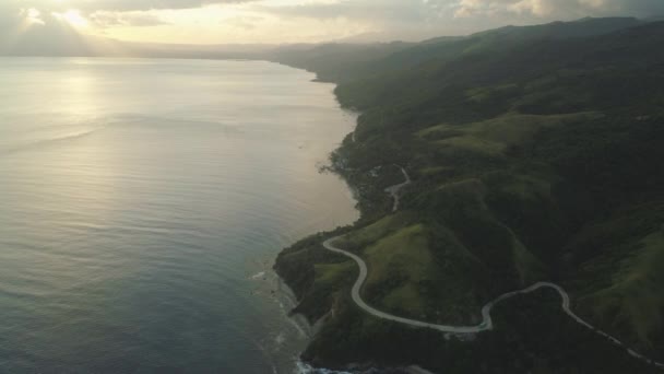 Paisagem marinha ao pôr do sol — Vídeo de Stock