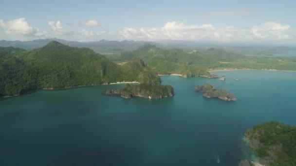 Meereslandschaft der karamäischen Inseln camarines sur — Stockvideo