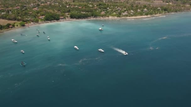 Seascape motorový člun na moři — Stock video