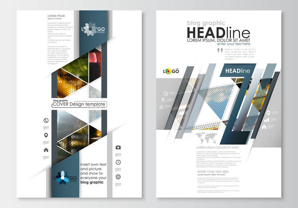 Блог графические бизнес-шаблоны. Дизайн сайта соблазнительный, легкий в употреблении, плоский. Абстрактный разноцветный фон природных ландшафтов, геометрический треугольный стиль, векторная иллюстрация
