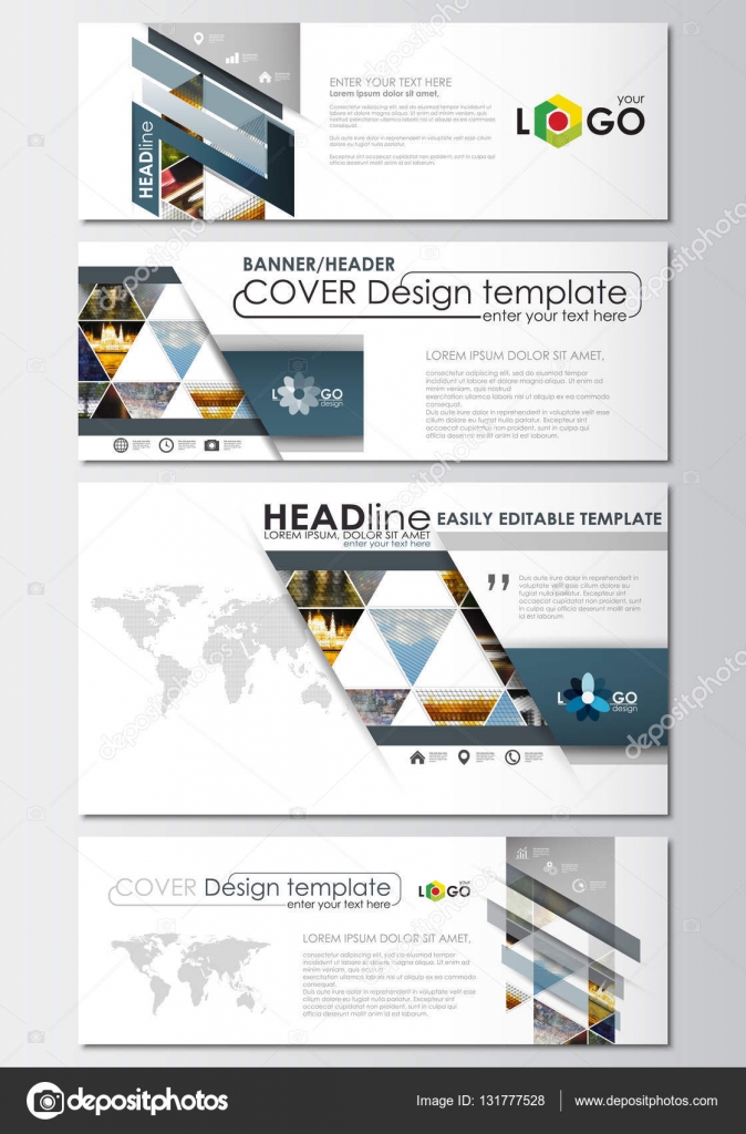 소셜 미디어와 이메일 헤더 세트, 현대 배너. 비즈니스 템플릿입니다. 디자인 서식 파일, 인기 있는 크기에서 쉽게 편집 가능, 평면  레이아웃을 커버. 추상적인 색된 배경 자연 풍경. 스톡 벡터 - ©raevsky 131777528