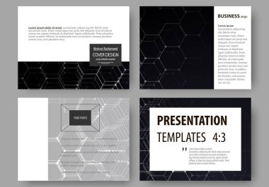 İş şablonları sunma kaymak için. Kolay düzenlenebilir vektör düzenler. Kimya model, altıgen molekül yapısı, bilimsel ve tıbbi araştırma. Tıp, bilim ve teknoloji kavramı.