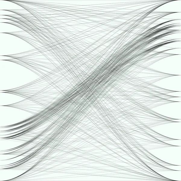 Ondas y líneas negras abstractas. Color gris caótico, aleatorio, curvas desordenadas, remolino. Fondo de diseño de movimiento. Decoración vectorial . — Archivo Imágenes Vectoriales