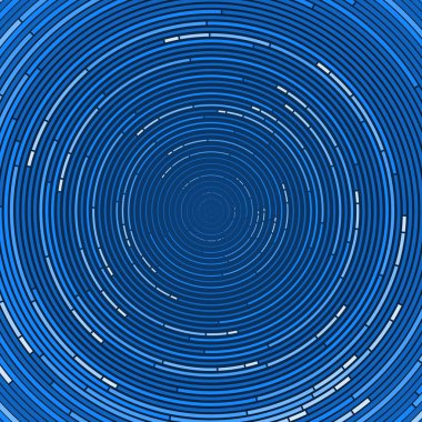 Minimalist tarzı renkli çevrelerin mavi renk arka plan. Broşür, el ilanı veya raporun kapak dekorasyon için iş kavramı