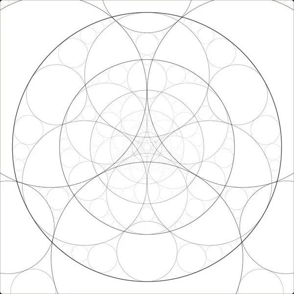 Absztrakt alkímiai téma. Fraktál képzőművészeti háttérrel. Szent geometria. Titokzatos relaxációs minta. Digitális grafika, grafikus alkímia. — Stock Vector