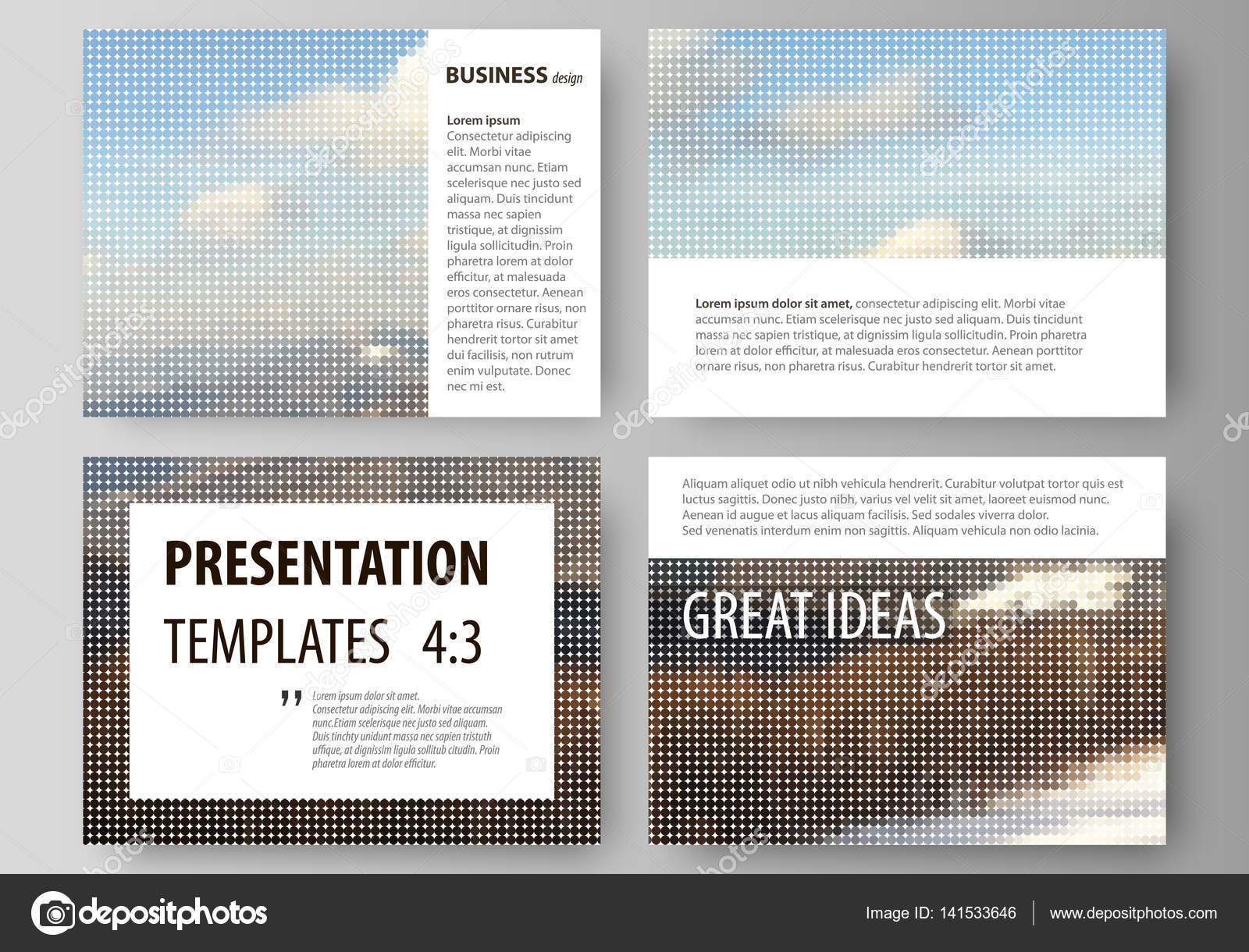 Plantillas De Negocio Para Las Diapositivas De La Presentacion Disenos De Vectores Editables Facil Diseno Plano